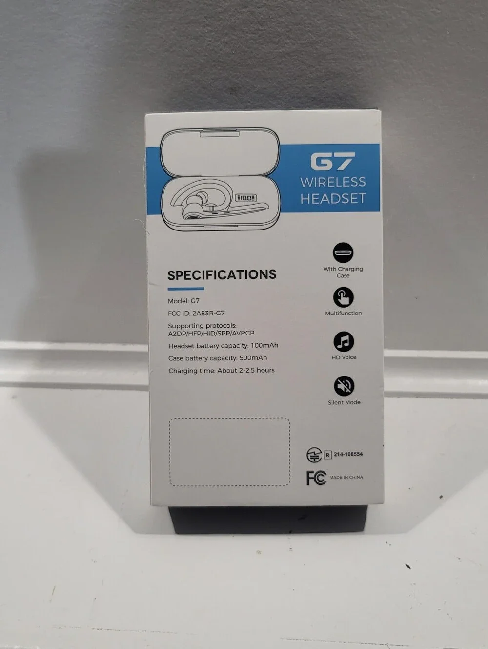 G7 Wireless Headset - Teal Bluetooth Earbuds